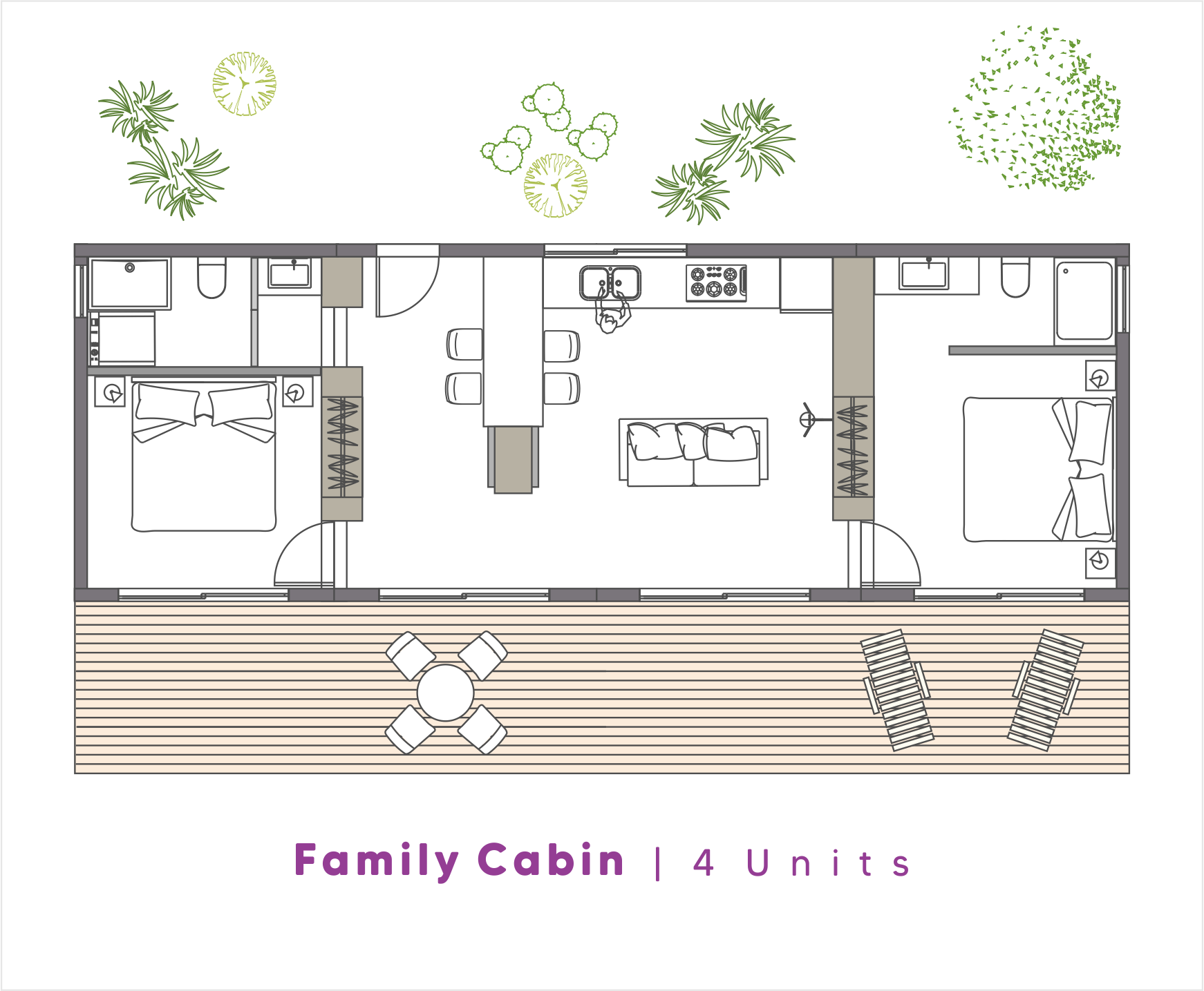 NoRootsHomes Modular Eco Home | Family Cabin | 4 Units