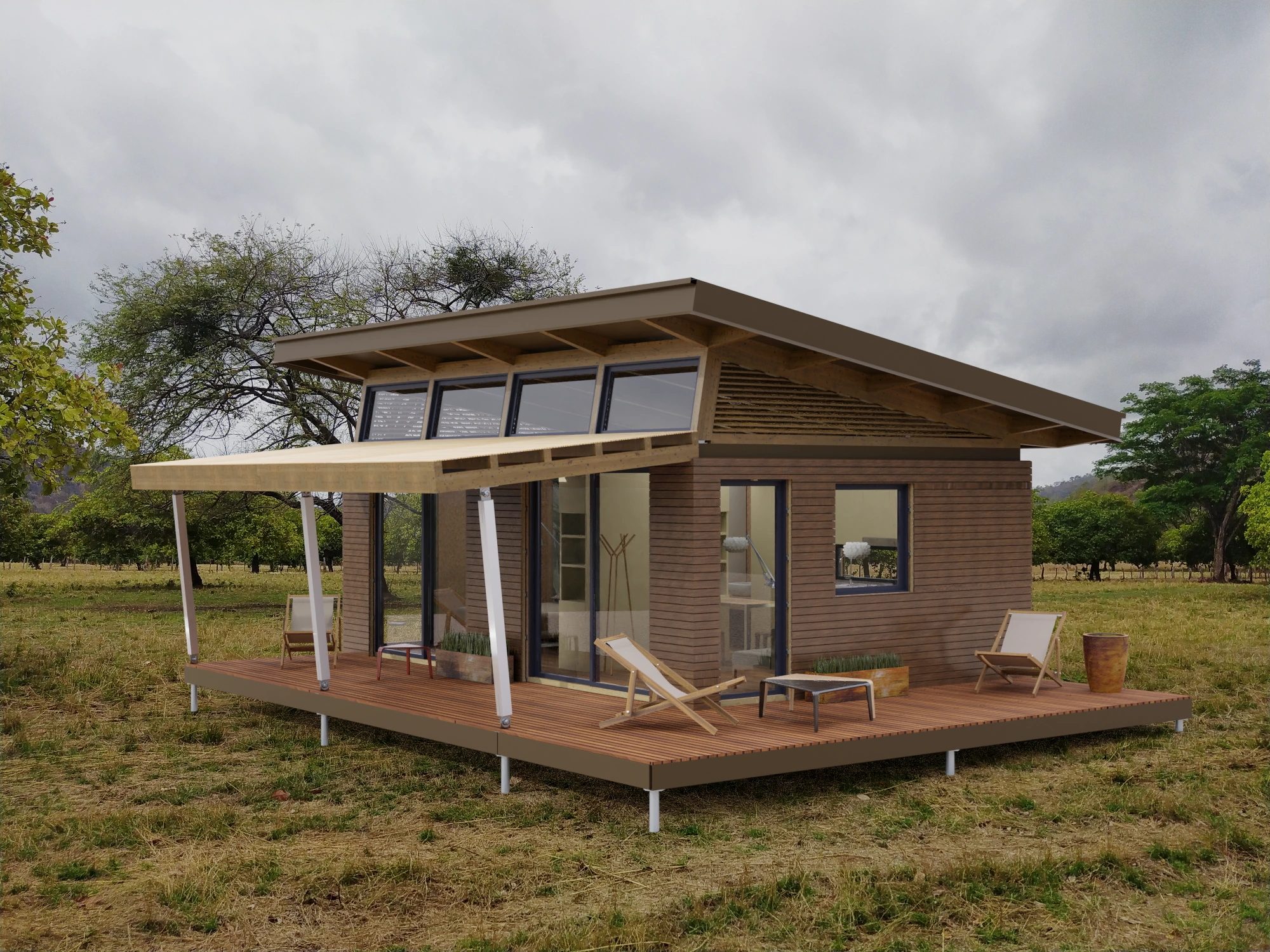 Cuánto cuesta una casa prefabricada?  Wooden house design, Log homes, Tiny  house cabin